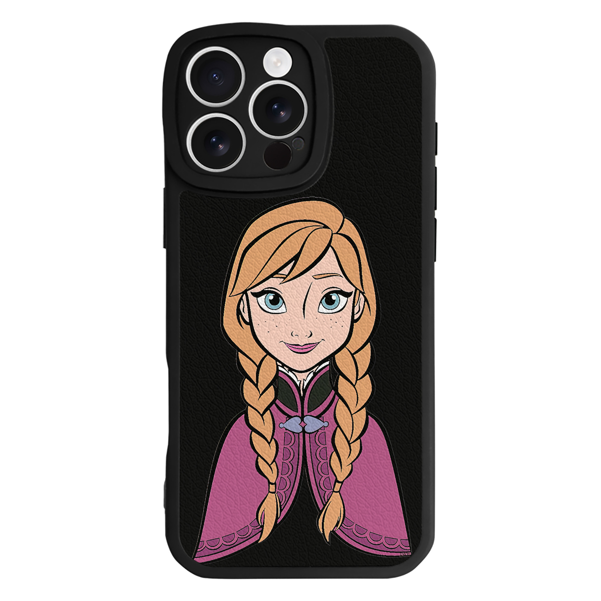 （画像用） アナと雪の女王 アンナ エルサ Frozen Anna Elsa 【iPhone 16シリーズ対応】シリコンスマホケース（レザー調） 材質：シリコン